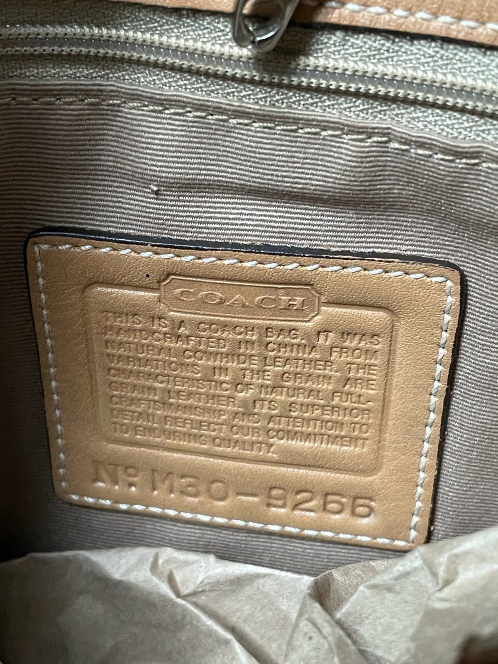 🍎Coach 9266 hamptons leather slouchy buckle hobo🍅